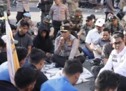 Polres Pangkep Bersama Forkopimda Amankan Aksi Unjuk Rasa Aliansi Mahasiswa di Kantor DPRD Kabupaten Pangkep
