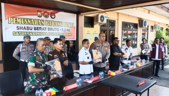 Perang Tanpa Kompromi: Polres Pinrang Hancurkan Sabu Senilai Rp.3,8 Miliar