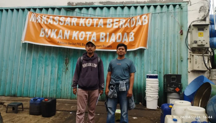 Puluhan Massa KGR dan Aliansi PKL Makassar Gelar Aksi, Tolak Penggusuran dan Desak Kepastian Hak Buruh